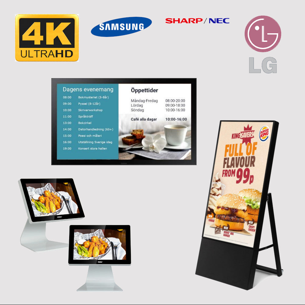 Skärmar för digital skyltning